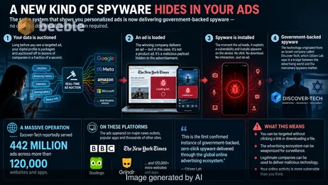 Die unsichtbare Anzeigenauktion installiert Spyware auf Ihrem Telefon ohne einen Klick