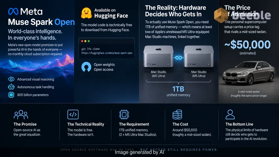 Meta's new AI model is free to download but costs thirty thousand dollars to run